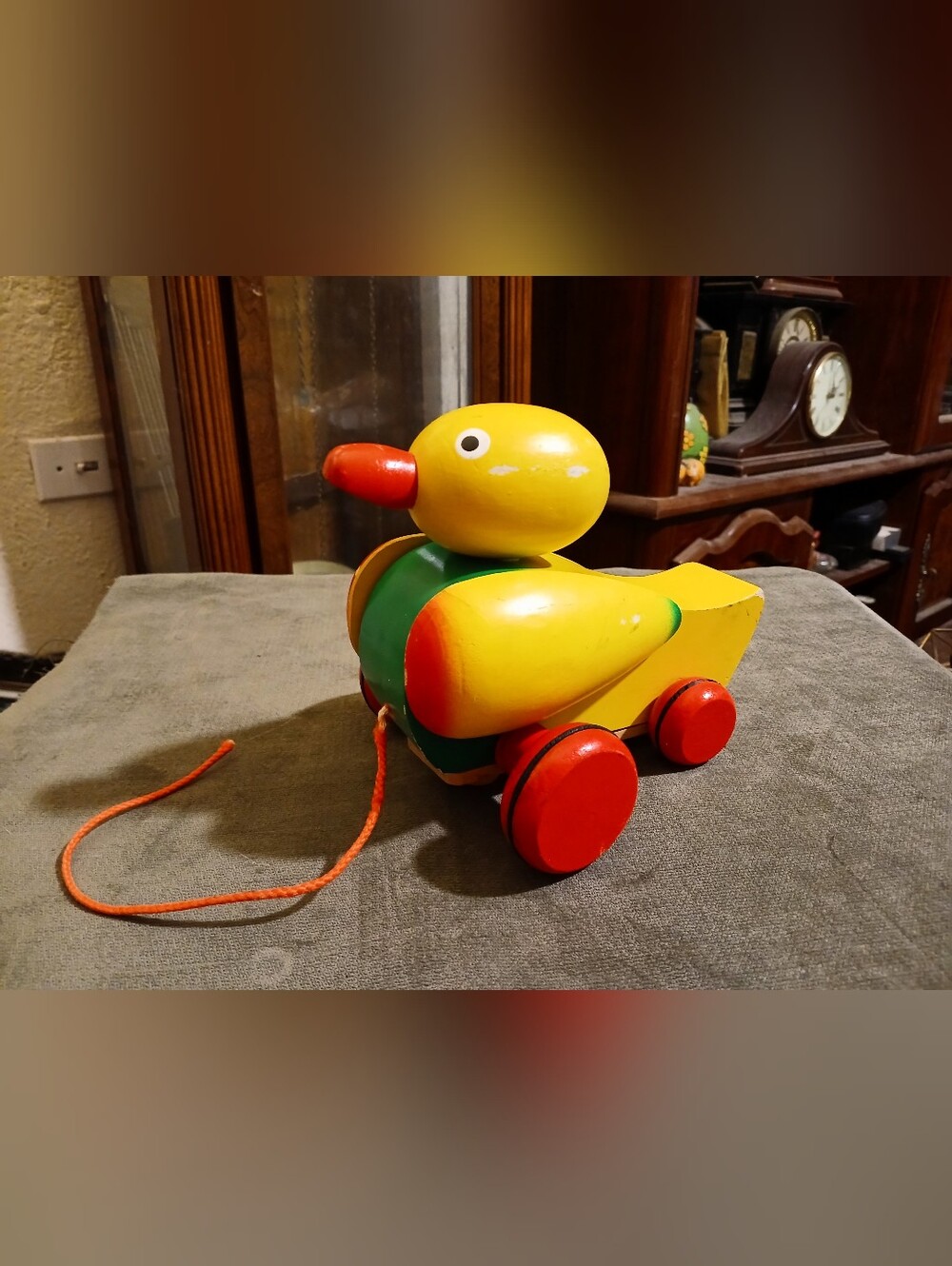 Wood Duck Pull Toy made in the Czech Republic 